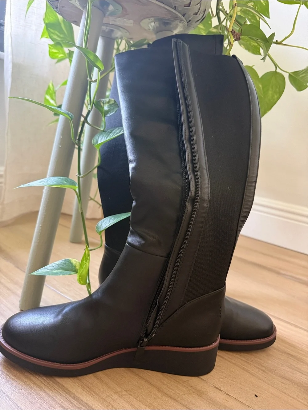 Style & Co. Black Over-the-Knee Wedge Boots